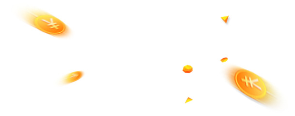 漂浮的钱币高清PNG透明漂浮元素设计素材免费下载