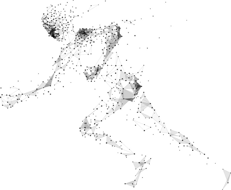 粒子运动人物高清PNG透明漂浮元素设计素材免费下载