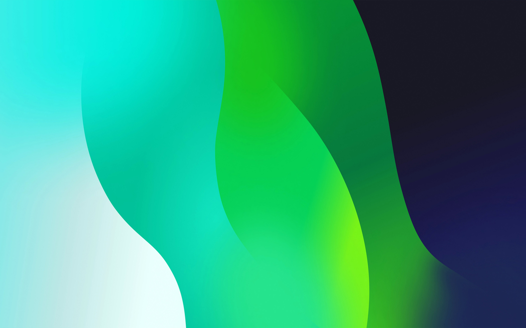 蓝色绿色渐变曲线抽象设计4K高清壁纸3840x2400免费下载