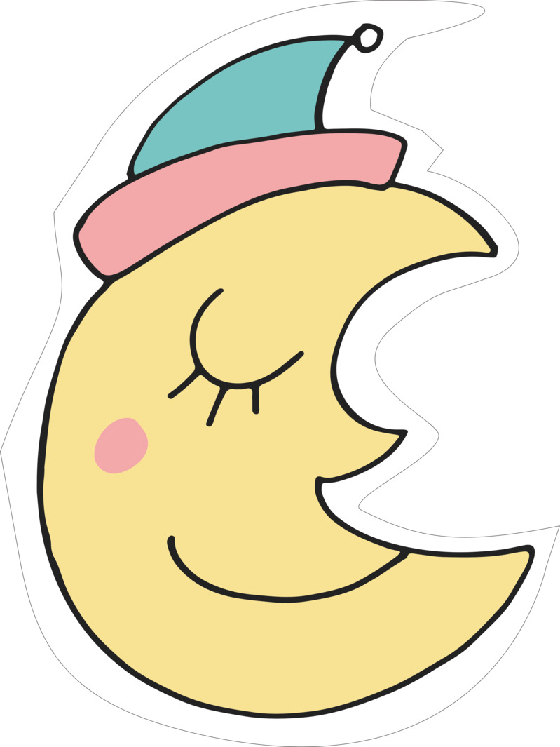 月亮月光睡觉主题高清PNG透明漂浮元素设计素材免费下载