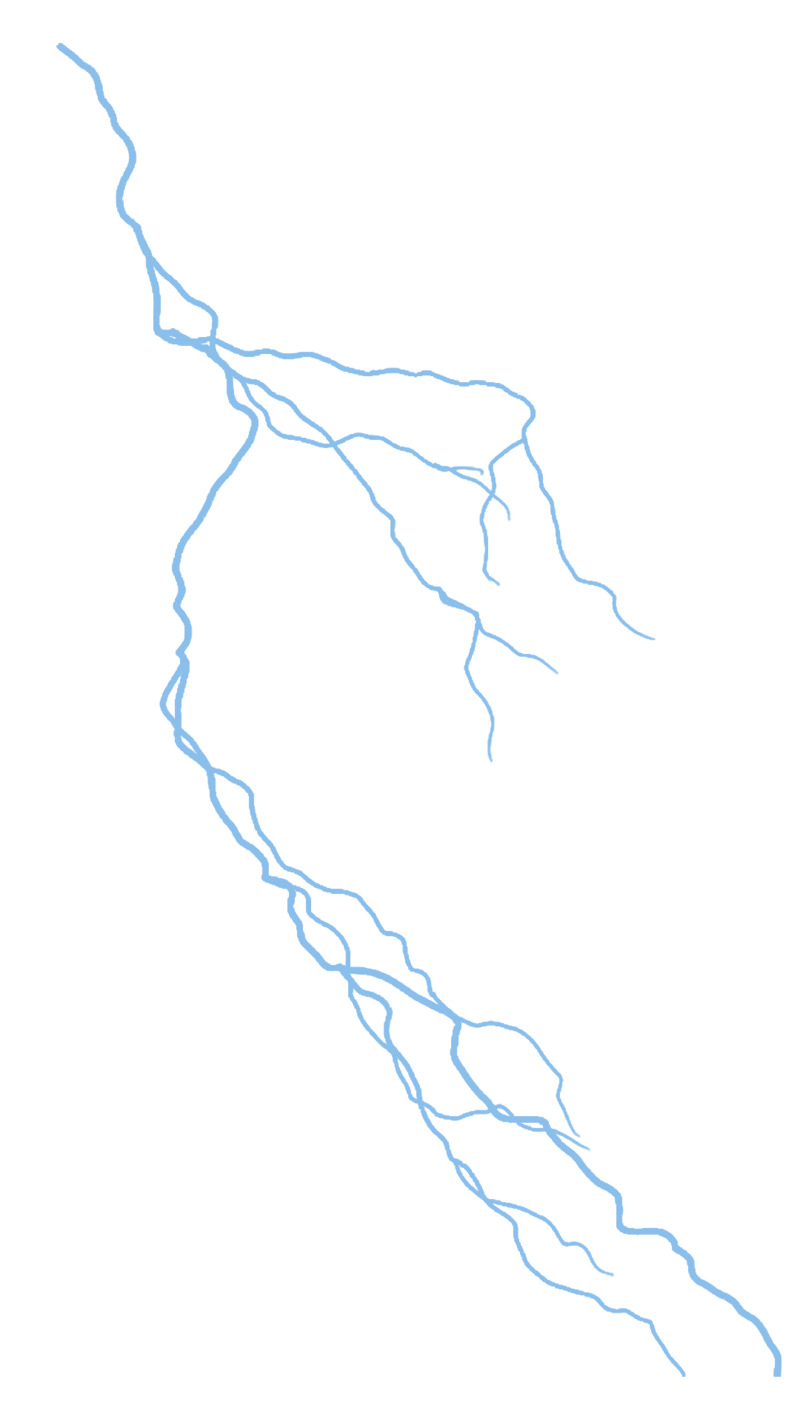 蓝色天空闪电高清PNG透明漂浮元素设计素材免费下载