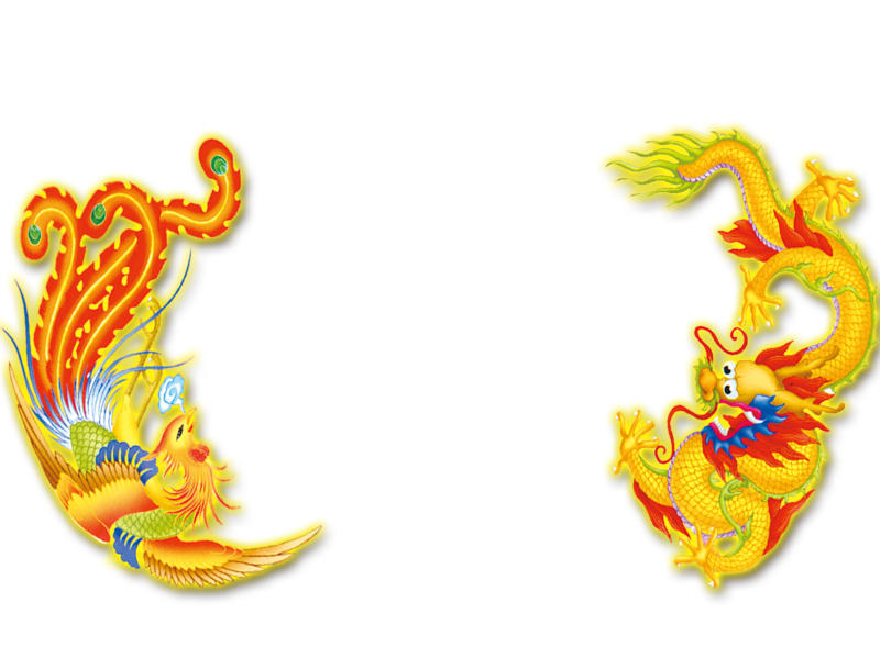 龙凤呈祥中国风高清PNG透明装饰元素图片设计素材免费下载