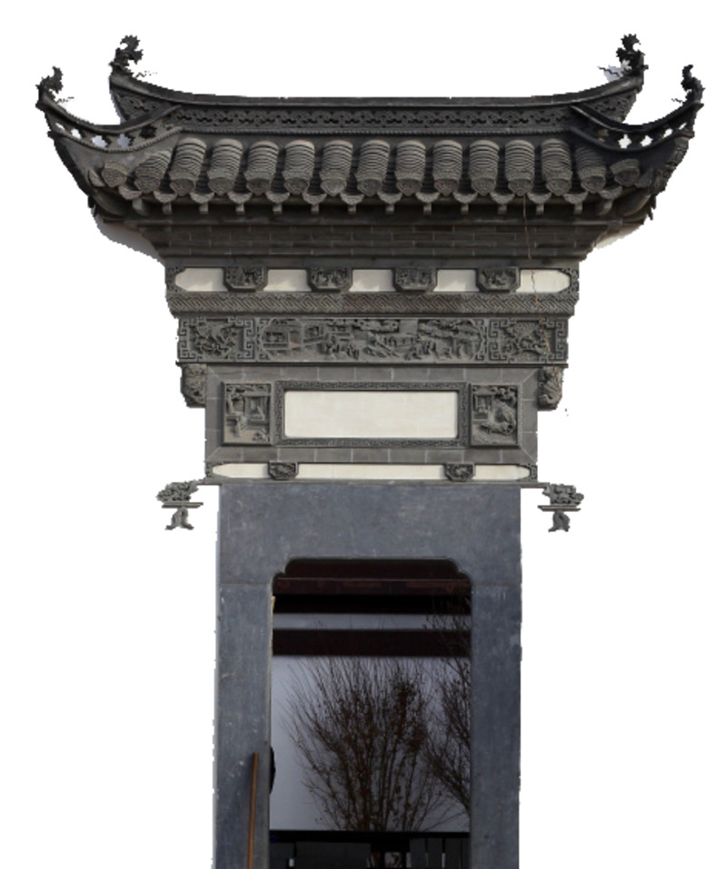 徽派建筑高清PNG透明图片-中国风装饰元素设计素材免费下载