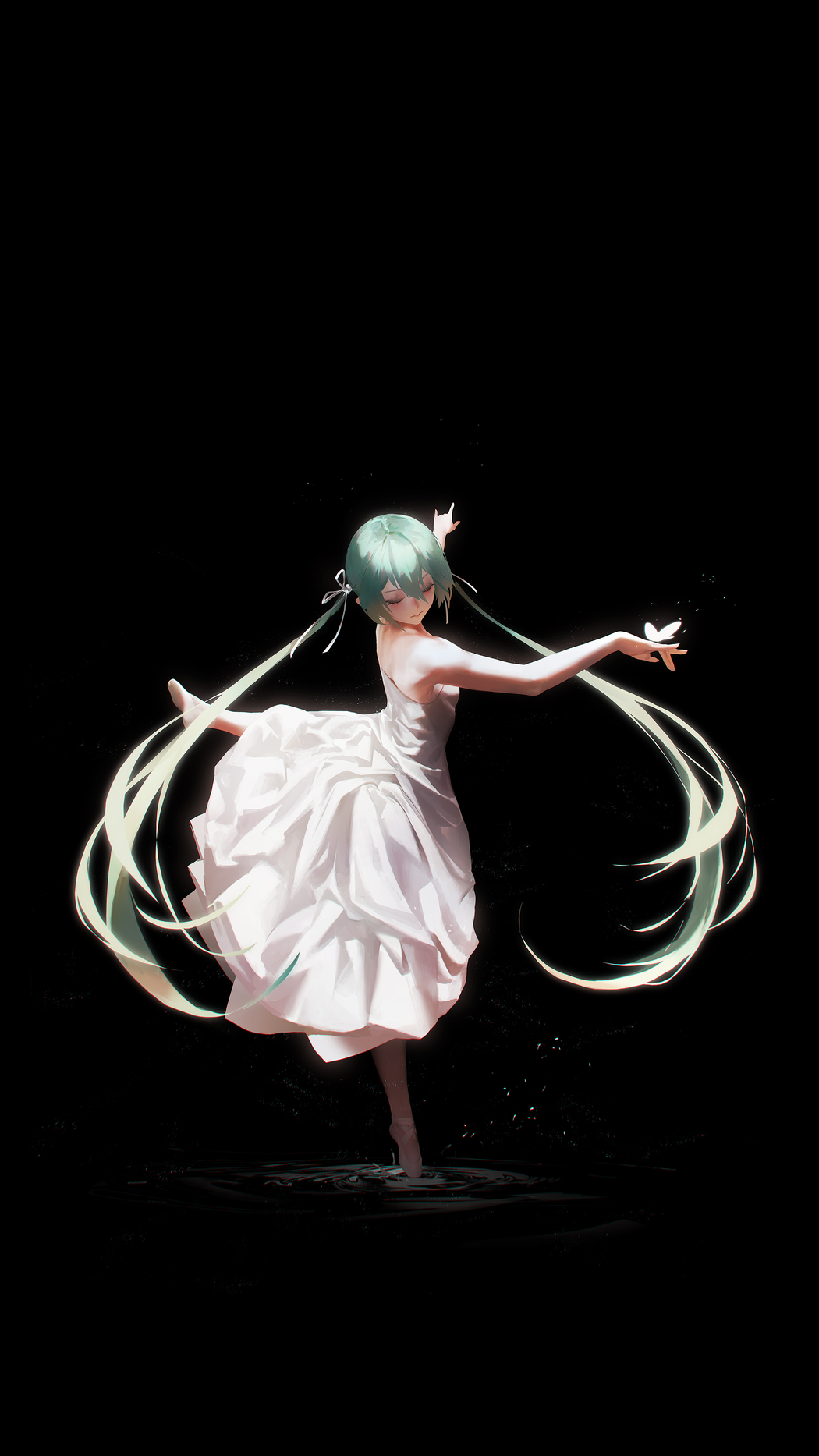 初音花之舞 极简4K手机壁纸 免费下载 初音花之舞 极简4K手机壁纸 免费下载