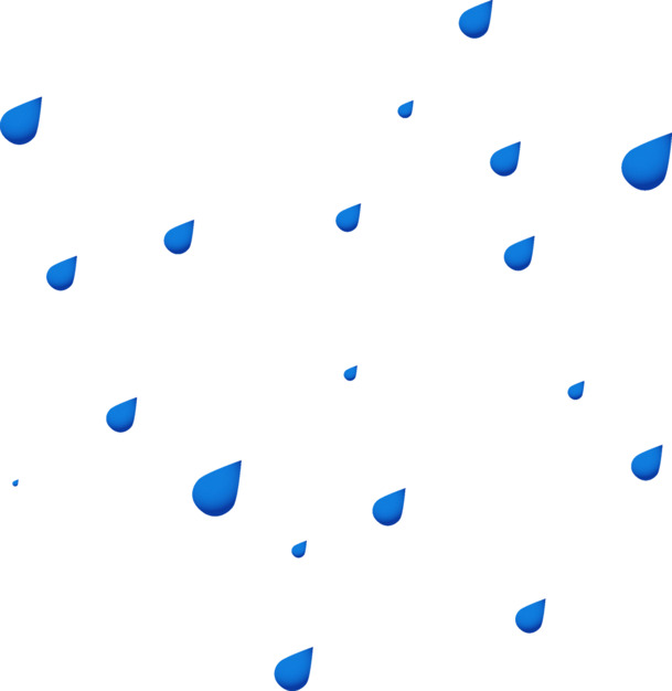 下雨PNG透明素材 漂浮元素AI设计免费下载