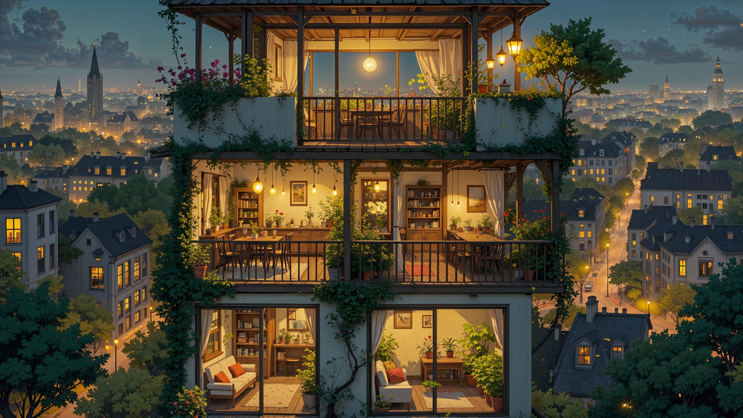 花园小楼4K高清壁纸 3840x2160免费下载 花园小楼4K高清壁纸 3840x2160免费下载