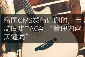 帝国CMS发布信息时，自动同步TAG到“管理内容关键词”