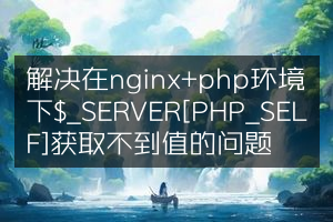 解决在nginx+php环境下$_SERVER[PHP_SELF]获取不到值的问题