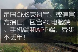 帝国CMS支付宝、微信官方接口，包含PC电脑端、手机端和APP端，异步不丢单！