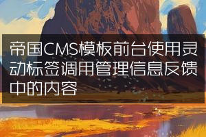 帝国CMS模板前台使用灵动标签调用管理信息反馈中的内容