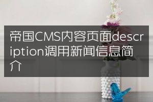 帝国CMS内容页面description调用新闻信息简介
