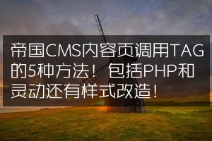 帝国CMS内容页调用TAG的5种方法！包括PHP和灵动还有样式改造！