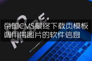 帝国CMS最终下载页模板调用带图片的软件信息