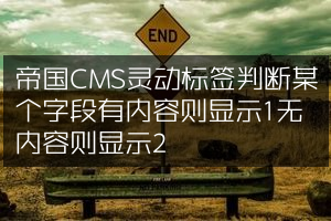 帝国CMS灵动标签判断某个字段有内容则显示1无内容则显示2