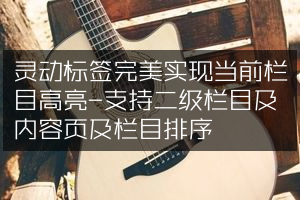 灵动标签完美实现当前栏目高亮-支持二级栏目及内容页及栏目排序