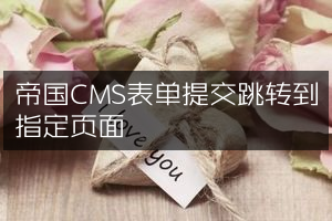 帝国CMS表单提交跳转到指定页面