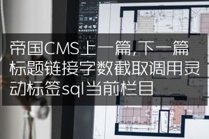 帝国CMS上一篇,下一篇标题链接字数截取调用灵动标签sql当前栏目
