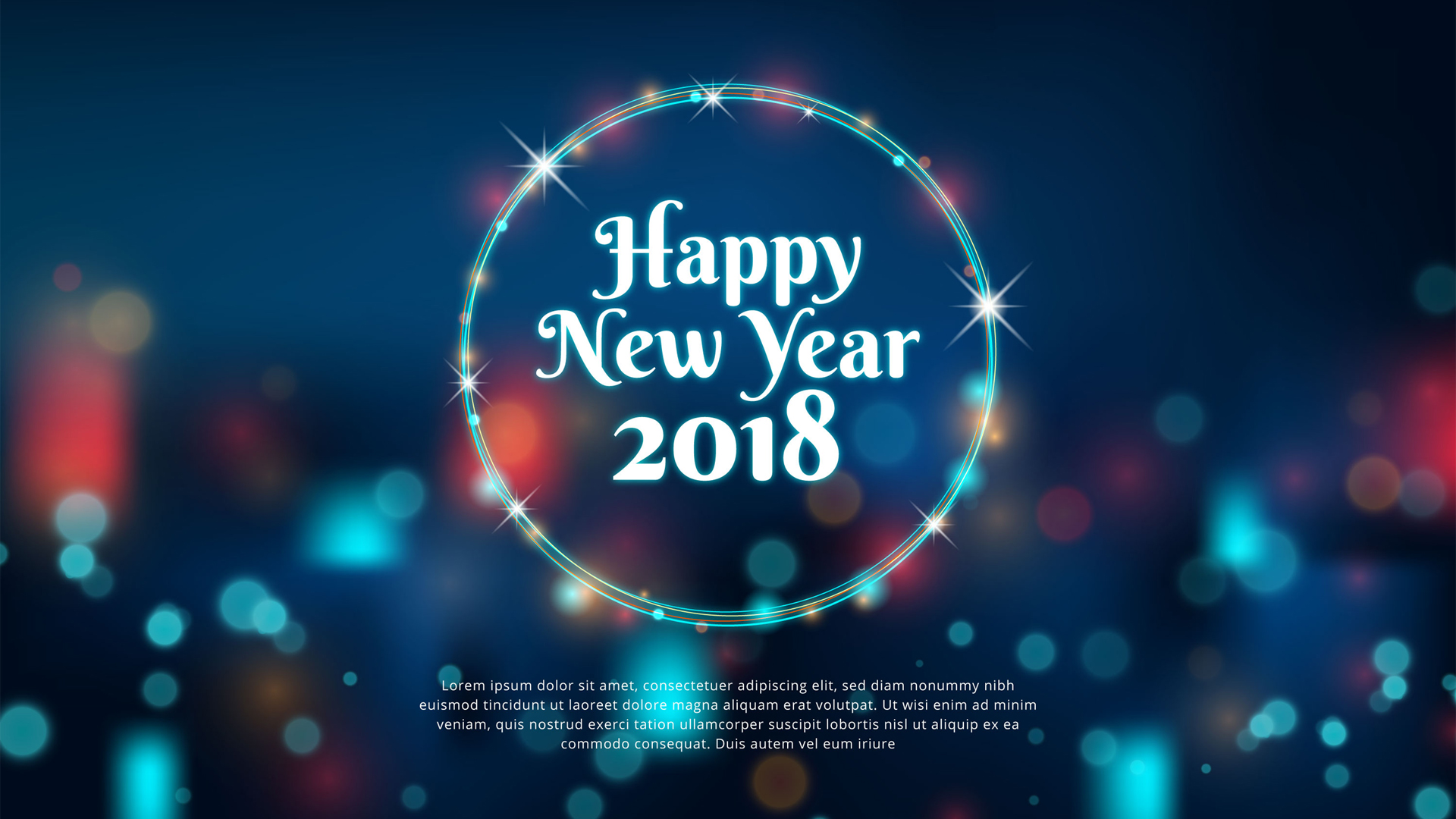 2018年新年快乐，精美节日壁纸免费下载，打造温馨桌面场景！