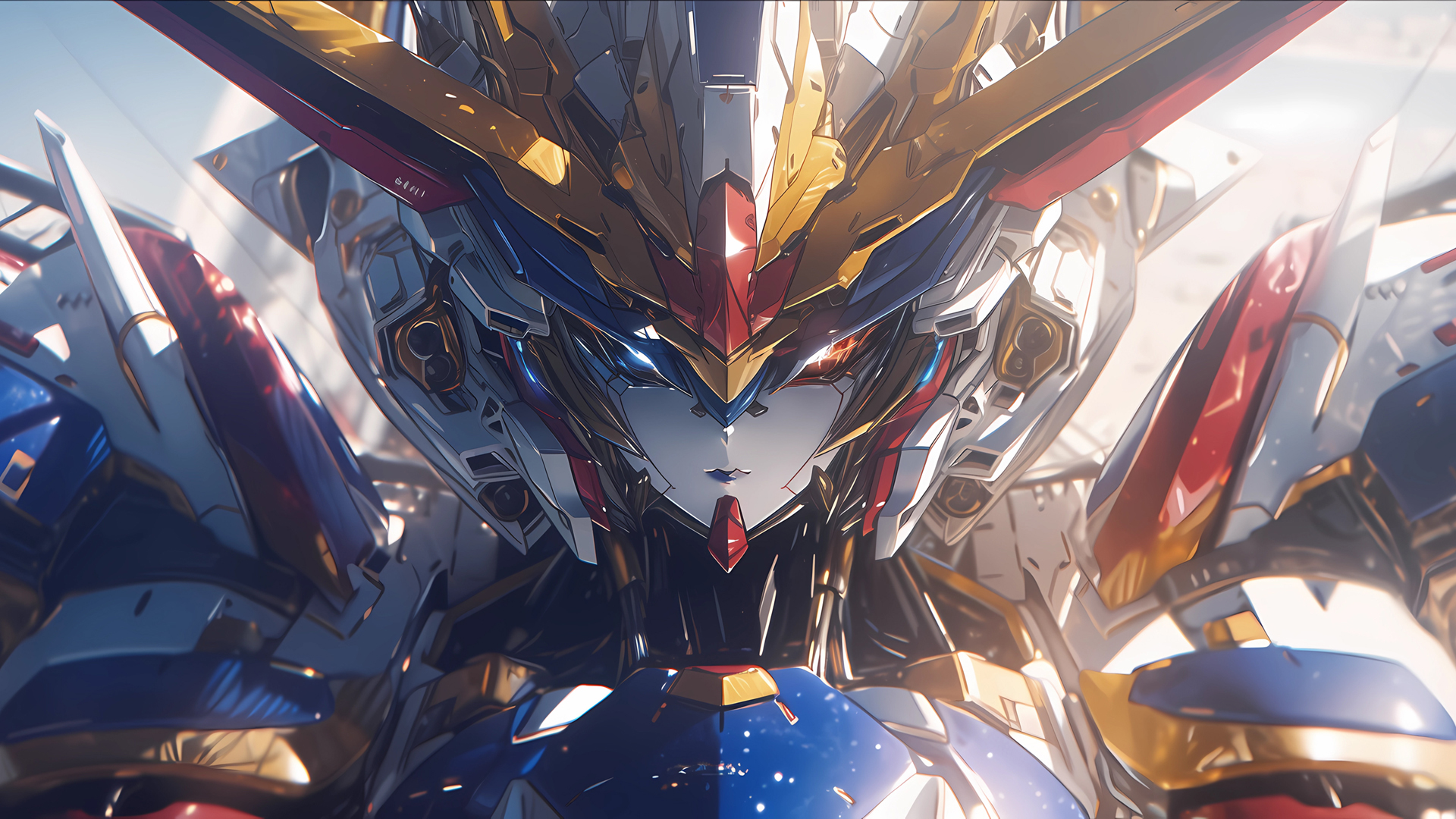 个性机甲战士壁纸，2560x1600高清动漫版，免费电脑壁纸下载