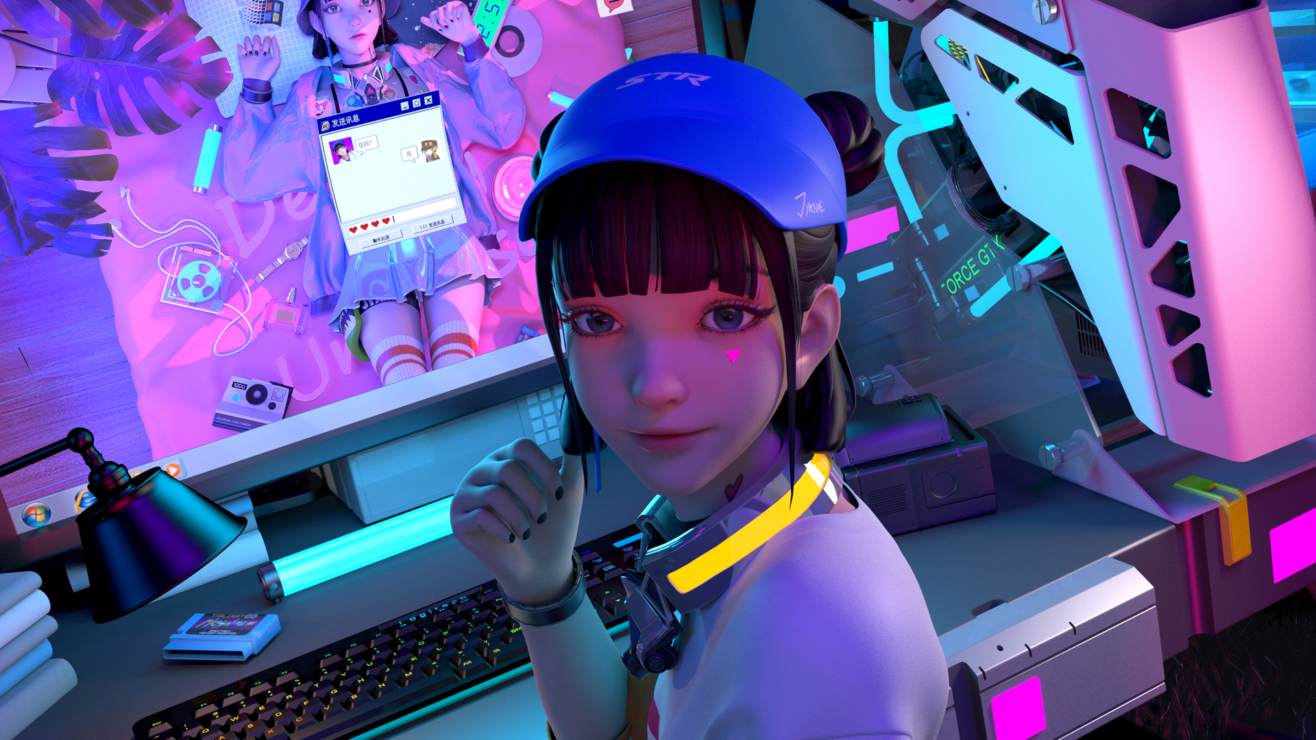 电玩少女集原美2K超清壁纸，免费动漫电脑壁纸下载