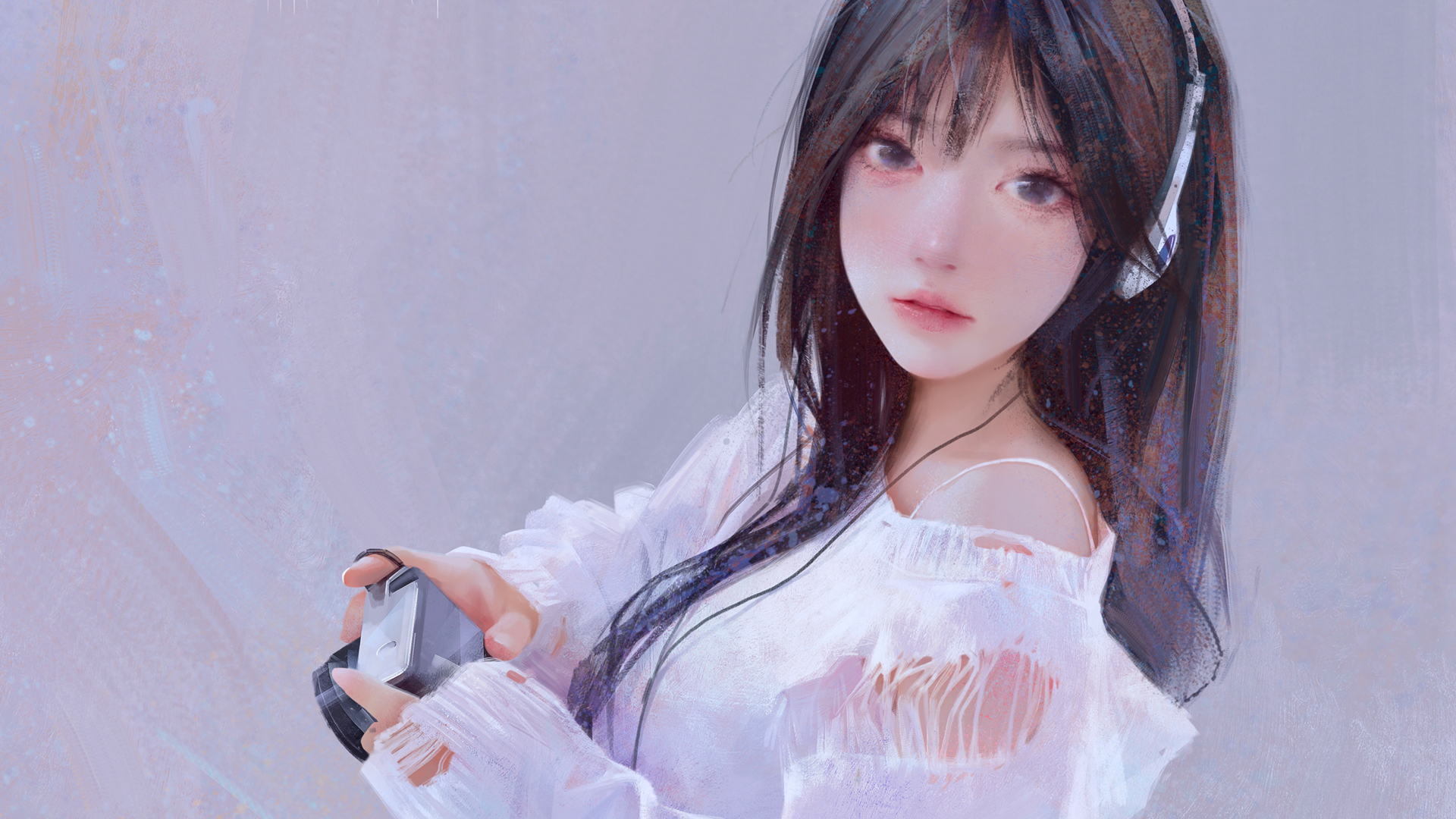 免费下载动漫美女音乐壁纸，高清桌面背景图精选