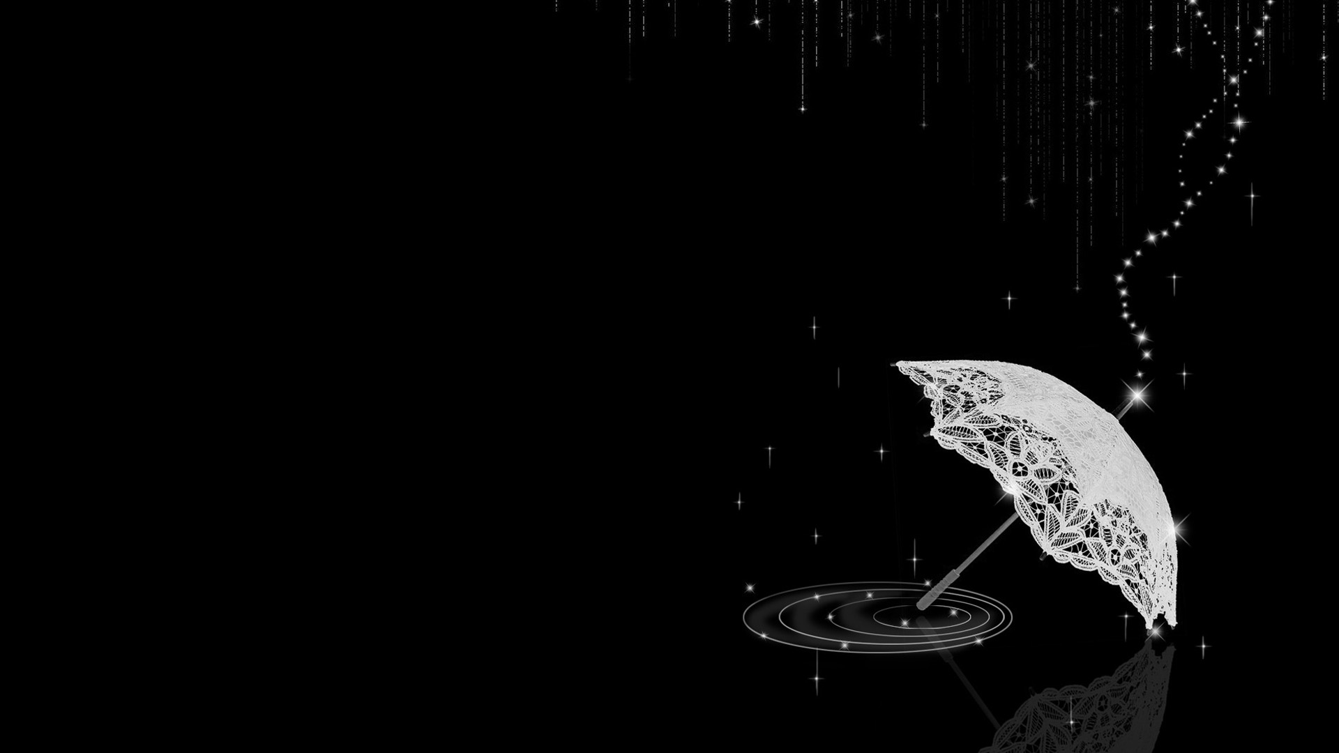 唯美雨天雨伞声音壁纸，免费电脑壁纸高清下载