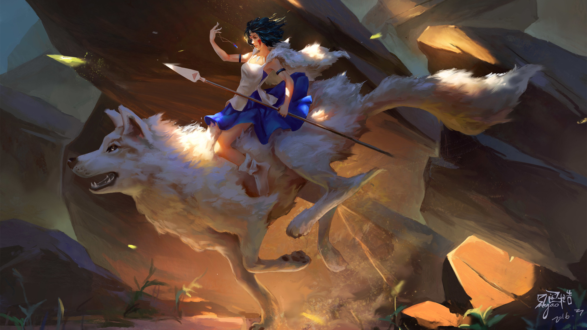 DOTA2: 悬崖狼女骑手公主主题，精选2K桌面壁纸，免费下载游戏电脑背景