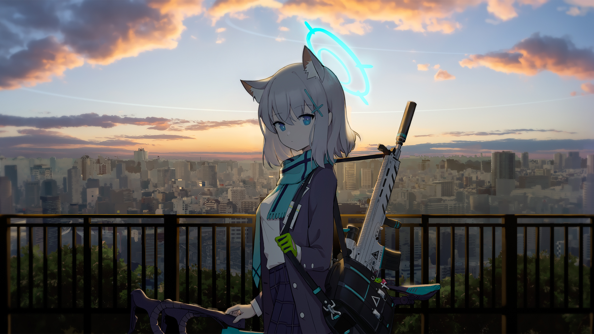 碧蓝档案，砂狼插画集，绝美兽耳少女二次元壁纸，免费下载畅享动漫魅力！