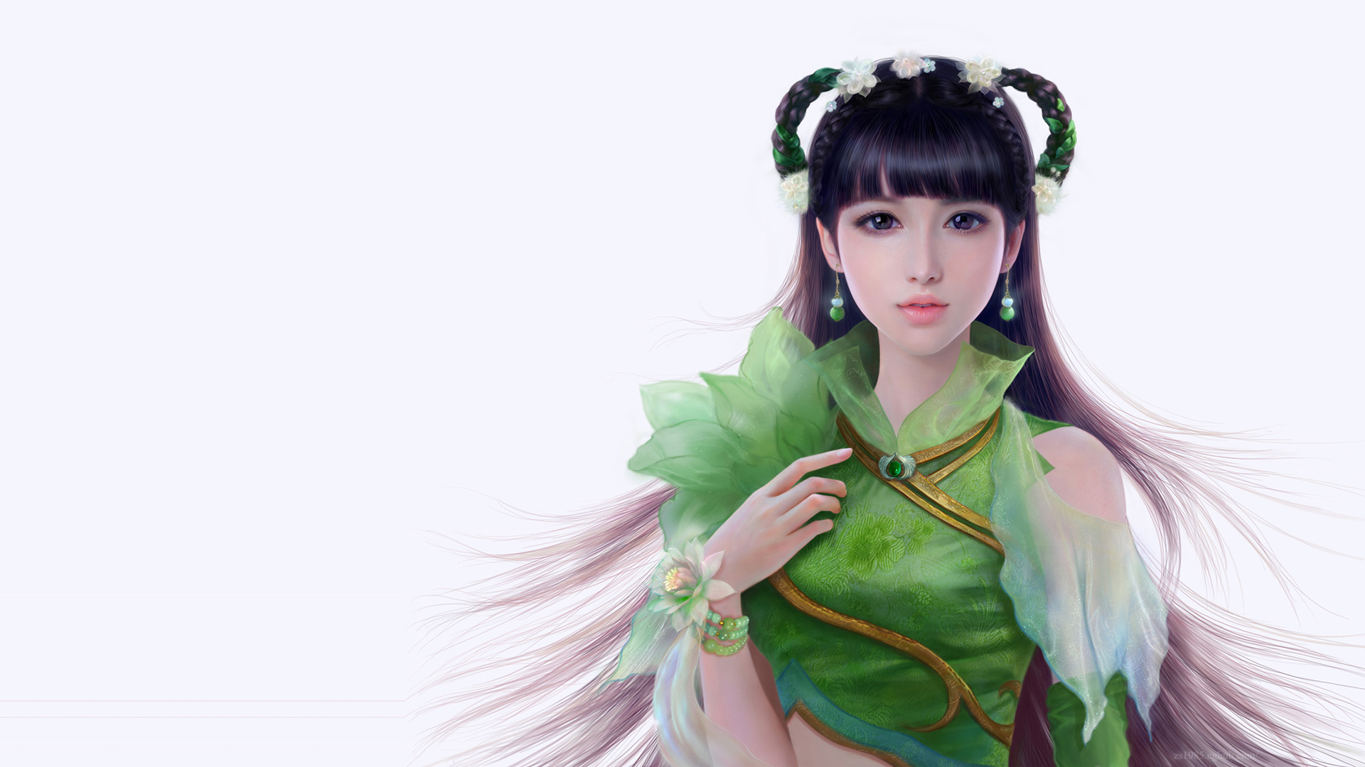 诛仙3，碧瑶美女古装，精选桌面壁纸，免费下载游戏电脑背景
