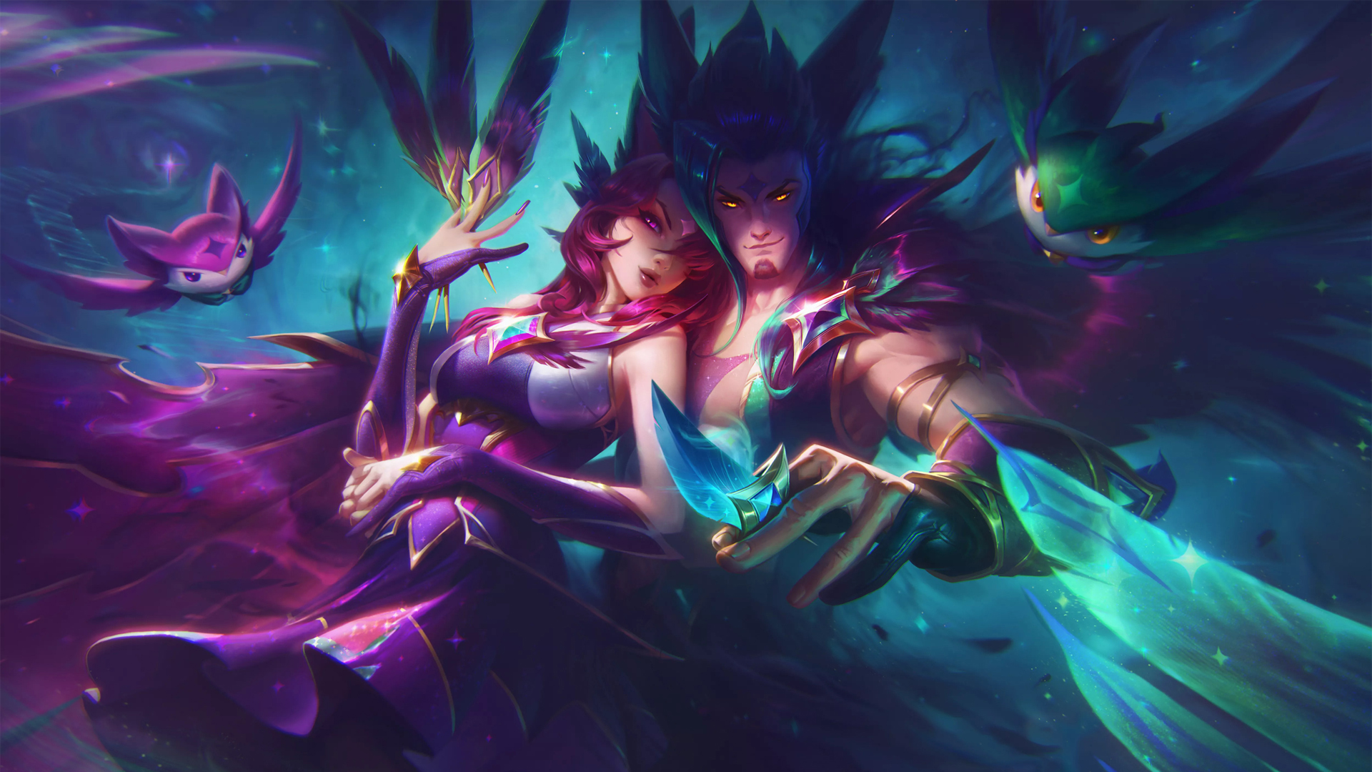 英雄联盟LOL，星之守护者洛&霞新皮肤壁纸，免费电脑版高清下载