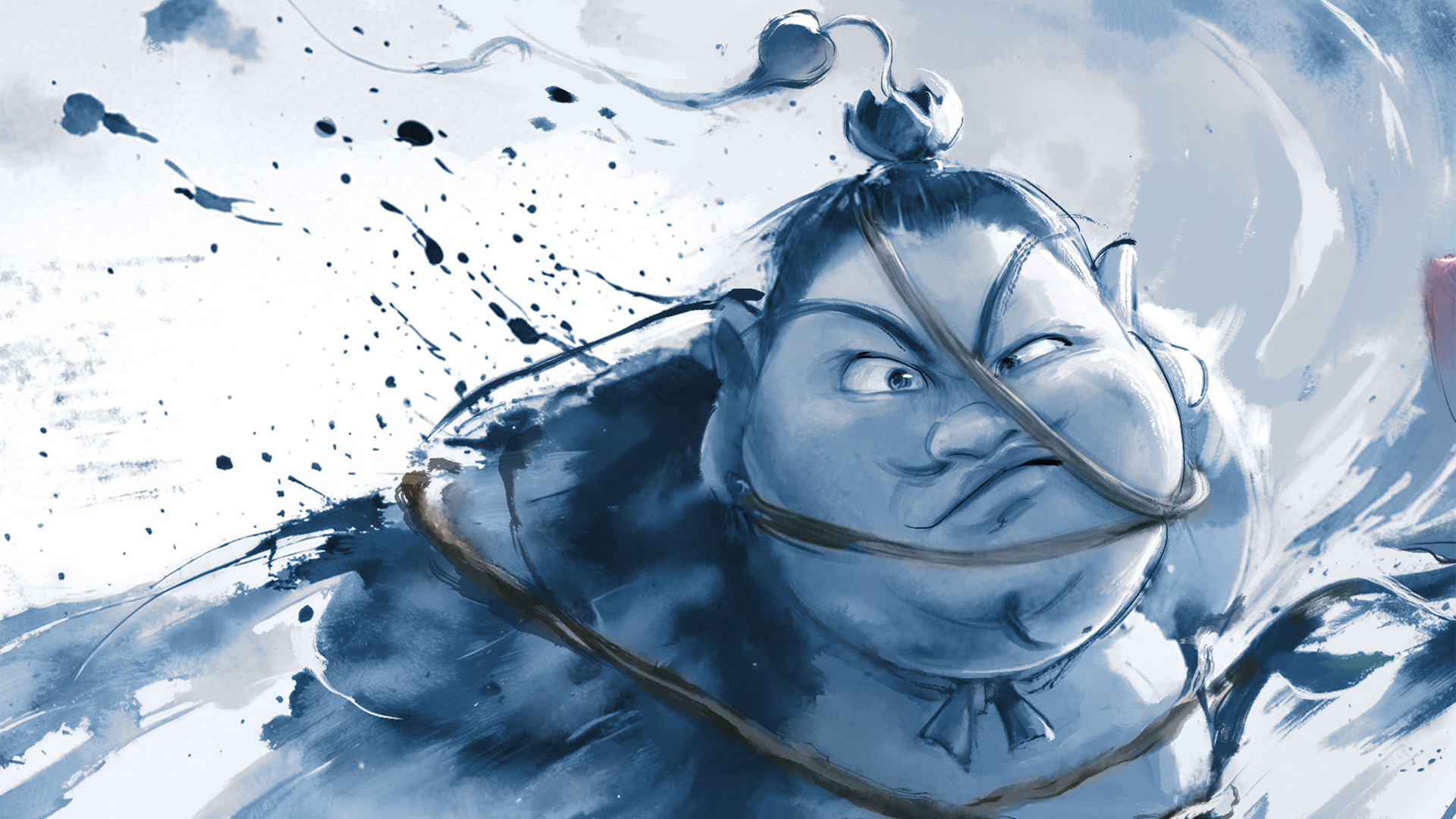 太乙真人&哪吒之魔童闹海，水墨风格桌面壁纸，影视免费下载