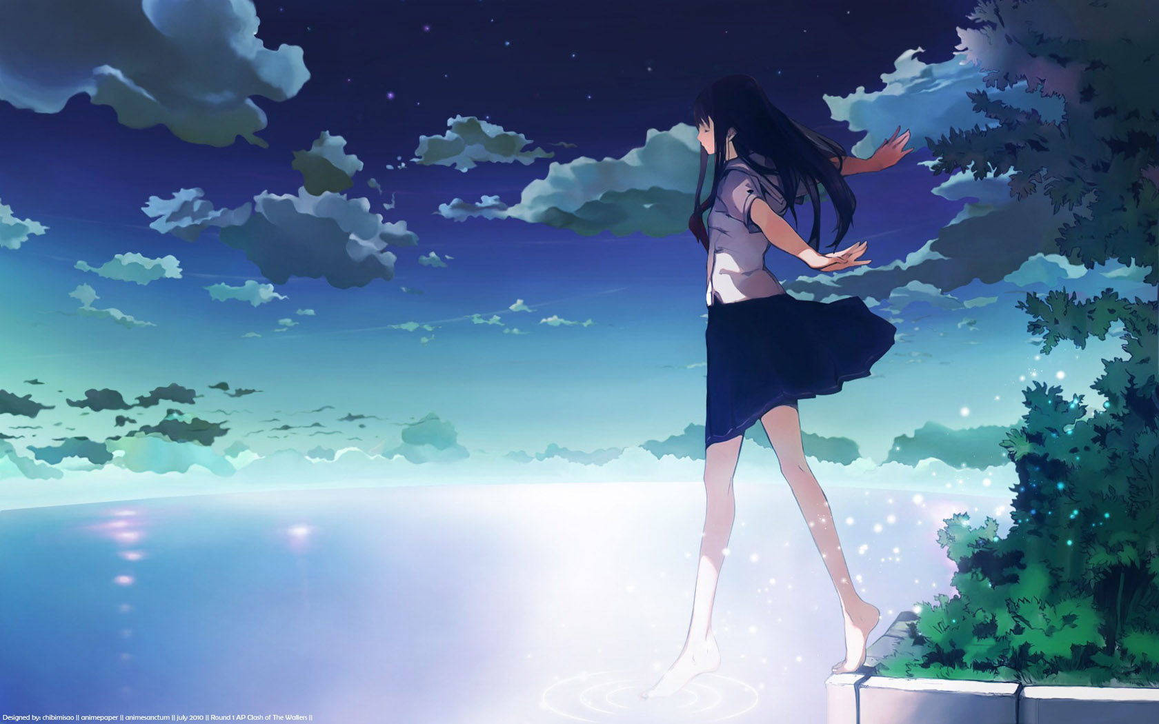 绝美动漫少女风景壁纸，免费下载高清电脑壁纸，装点你的桌面