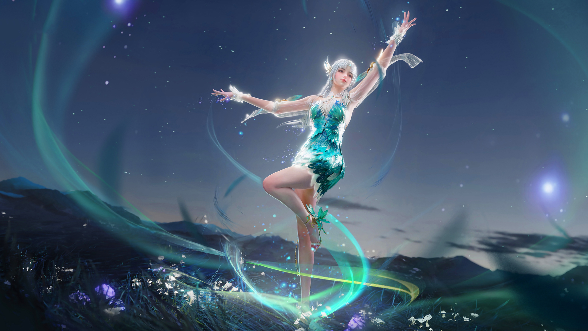 王牌竞速美女舞蹈壁纸，高清免费电脑壁纸下载