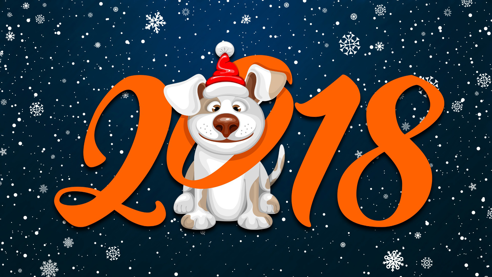 2018狗年圣诞雪景桌面壁纸，免费下载节日电脑背景