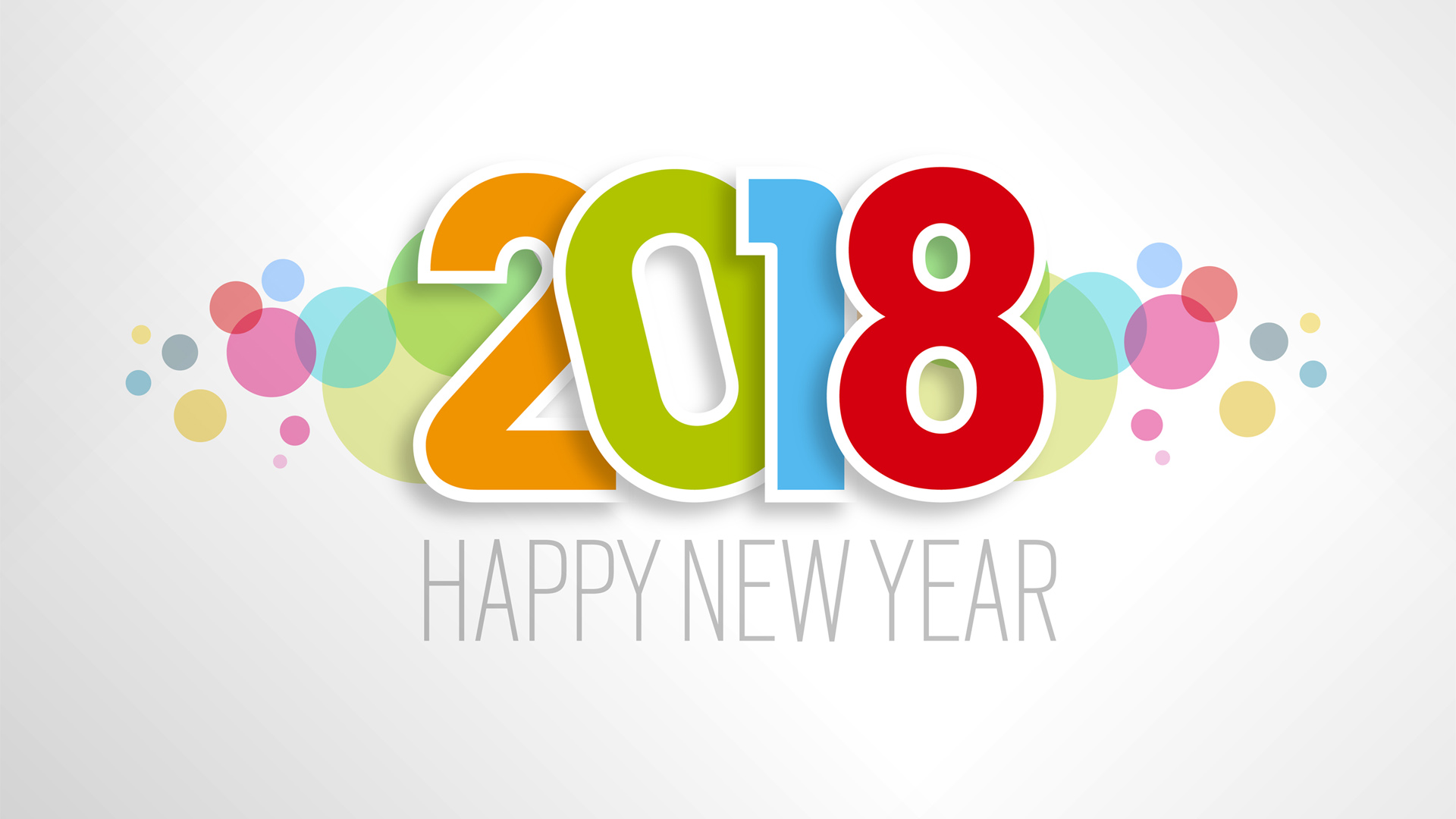 2018新年快乐，免费艺术字壁纸，电脑桌面美化首选下载！