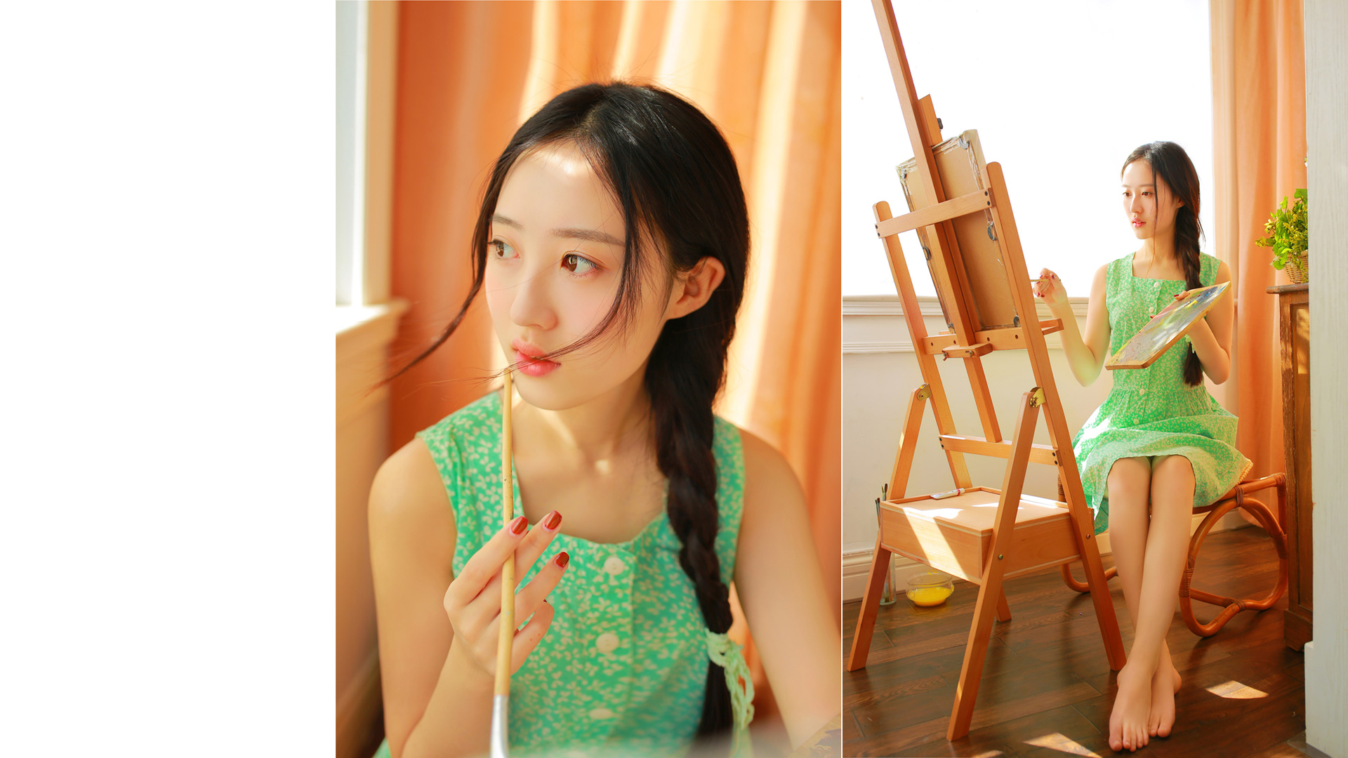唯美少女画室，清纯美女壁纸精选，免费电脑壁纸下载