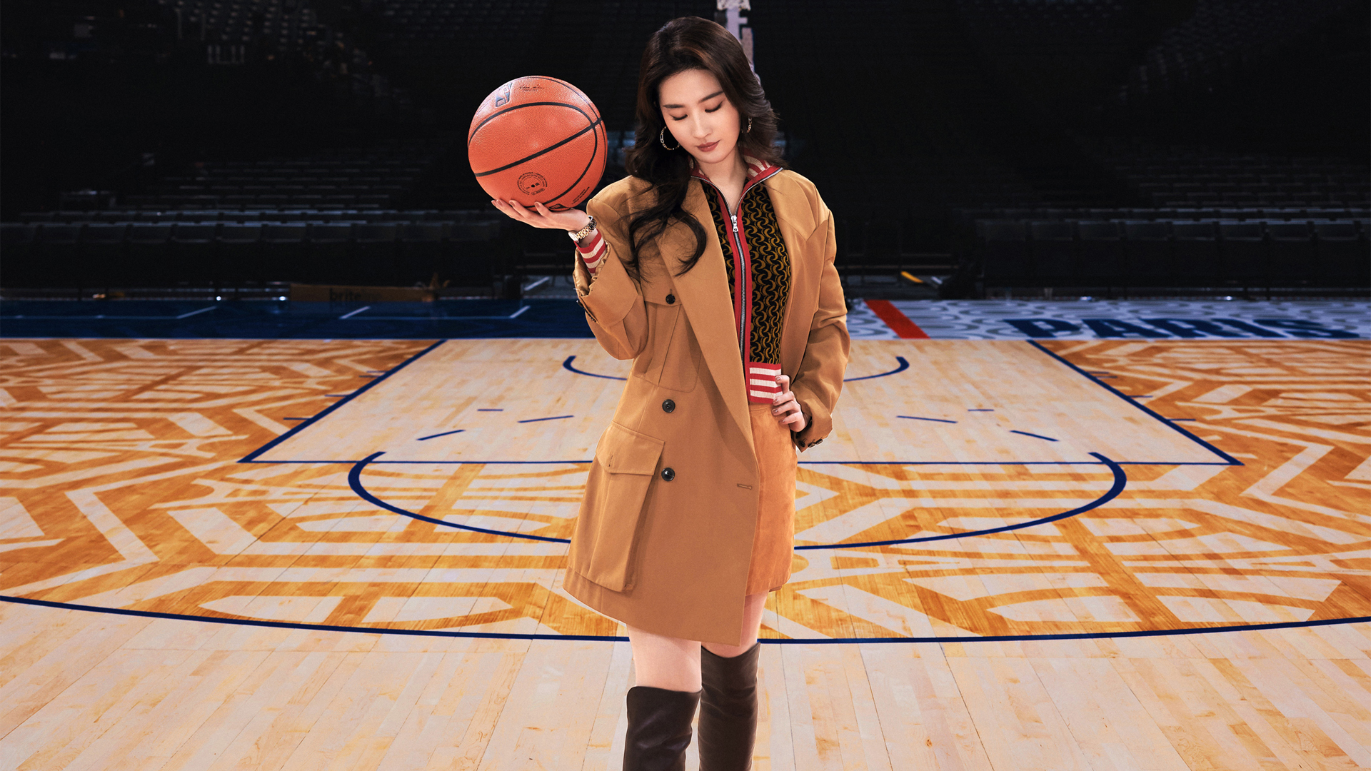 刘亦菲篮球美女壁纸，免费高清电脑壁纸下载