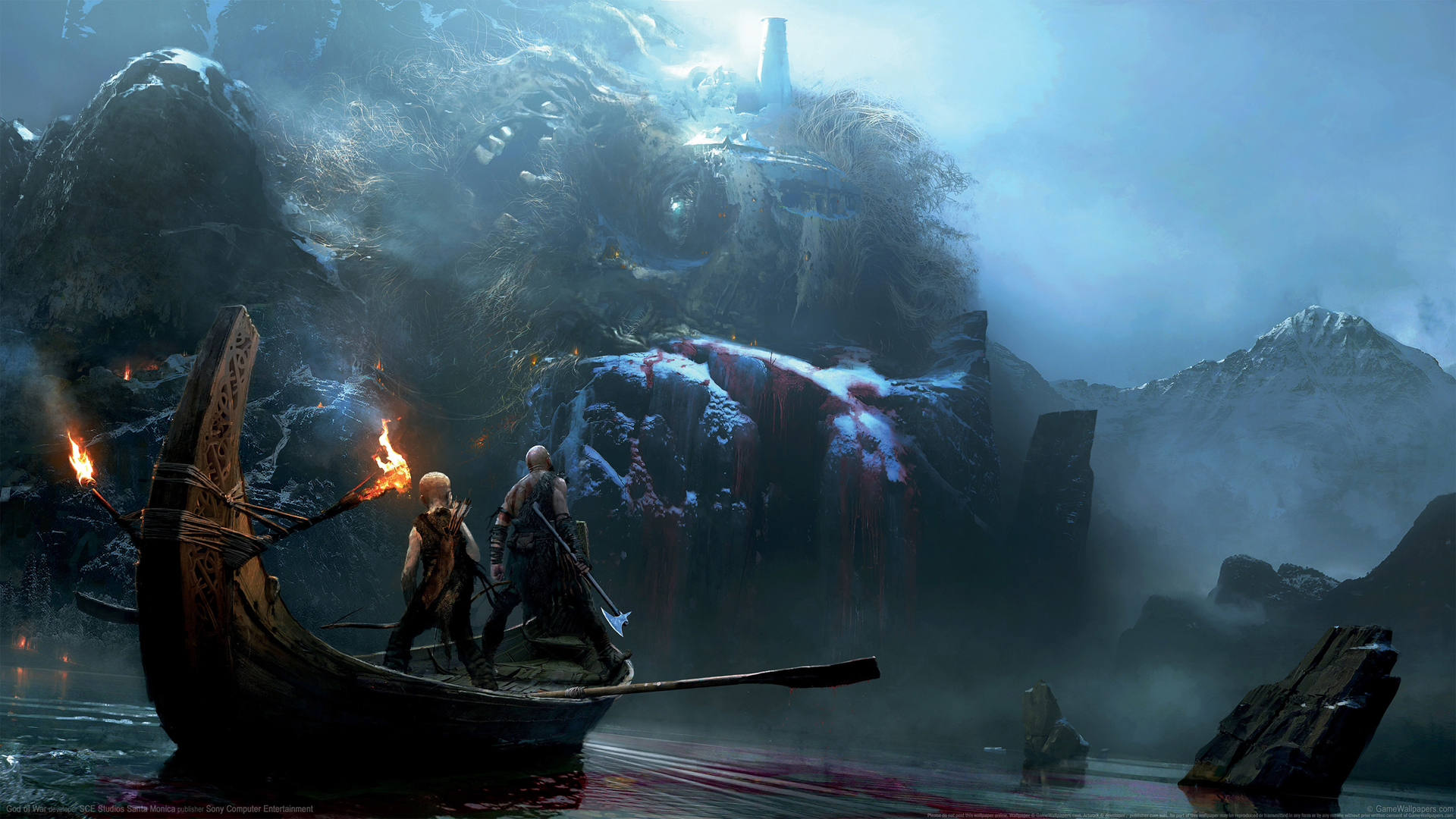 God of War 2017 战神游戏原画2k壁纸