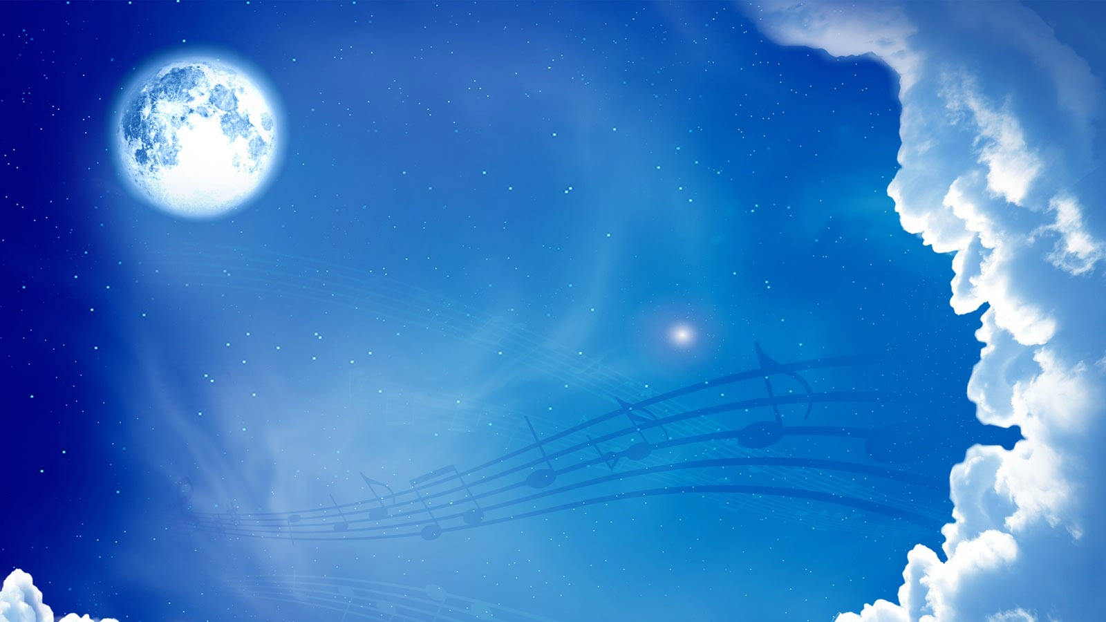 蓝色的夜空桌面壁纸