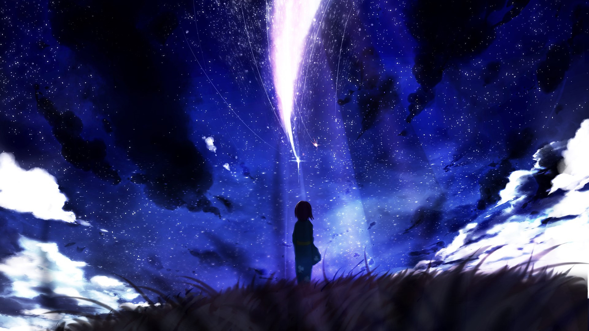 女生专属，天空流星下的你的名字动漫壁纸，免费下载电脑版！