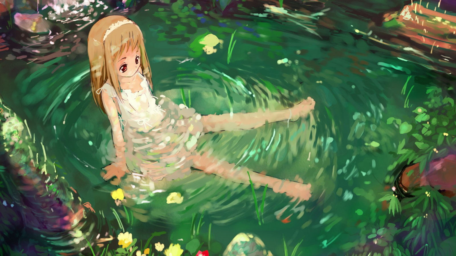 夏日动漫小女孩精选壁纸，免费高清电脑桌面背景下载