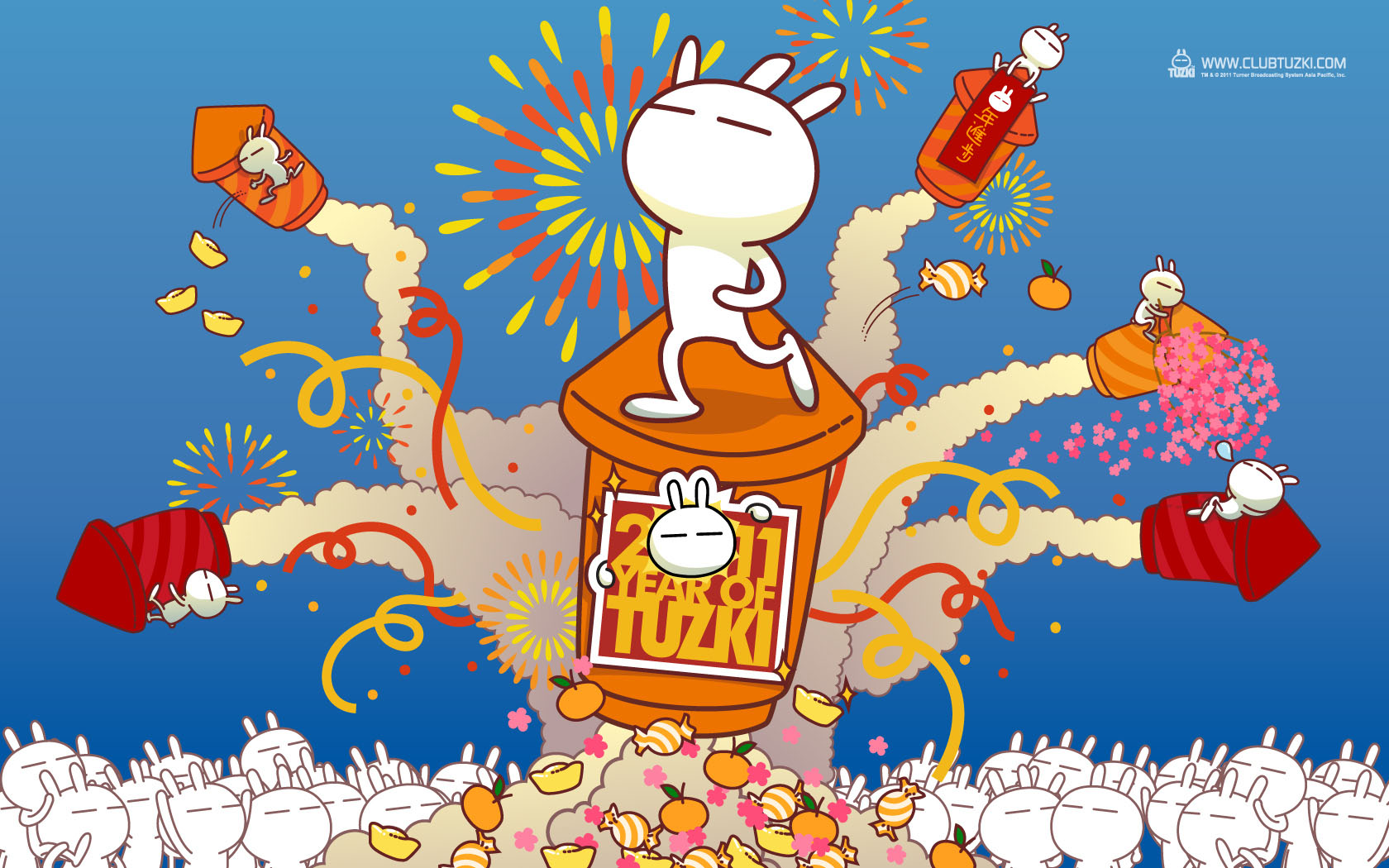 2011兔斯基新年动漫壁纸，免费下载，扮靓你的电脑桌面