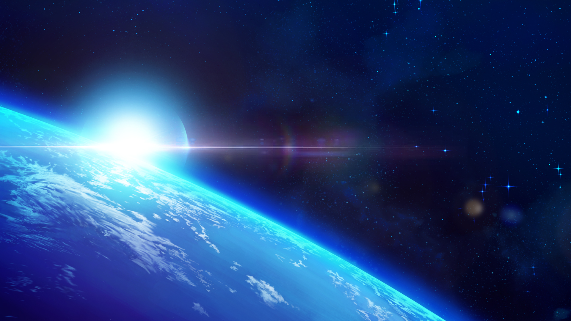 星空星球之光，绝美2K高清桌面壁纸，免费下载，畅享宇宙之美！