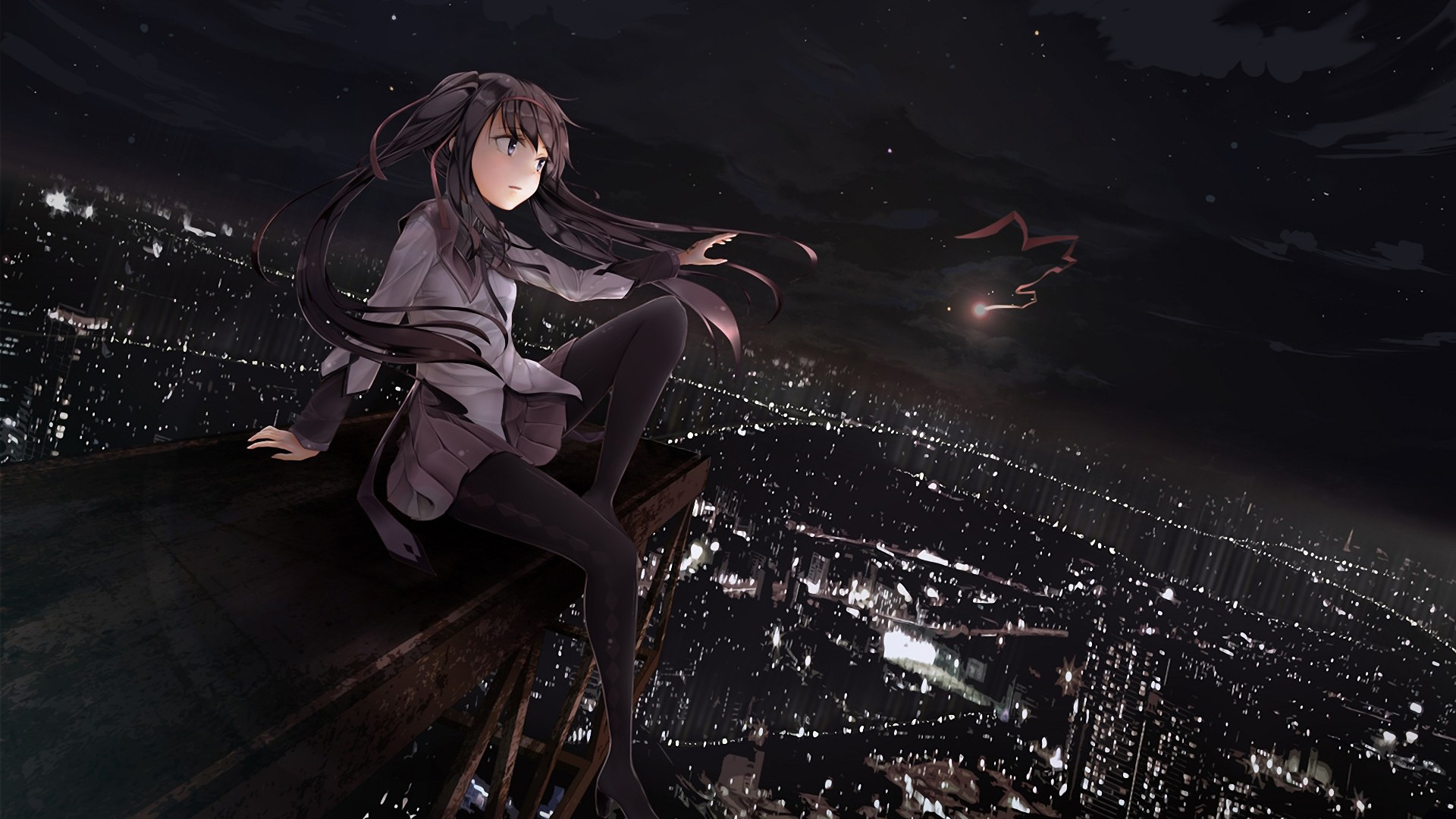 魔法少女小圆，晓美焰与夜空之美，精选动漫桌面壁纸免费下载