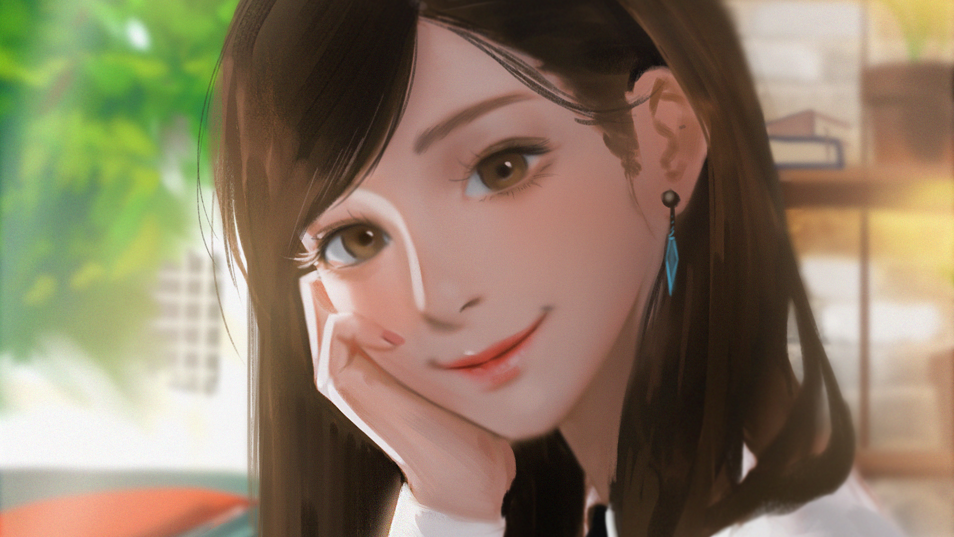 清纯校园女生手绘插画，精选高清动漫壁纸，免费下载
