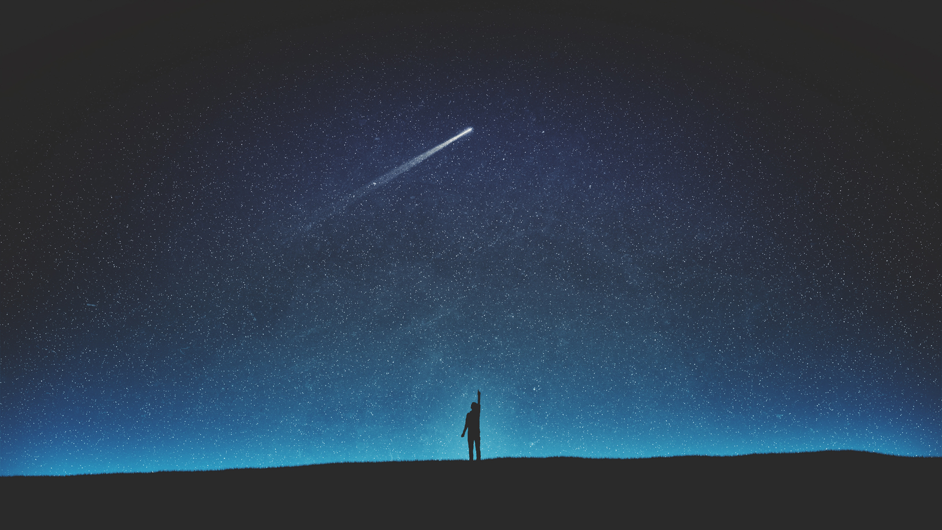 仰望星空夜空唯美动漫2k壁纸