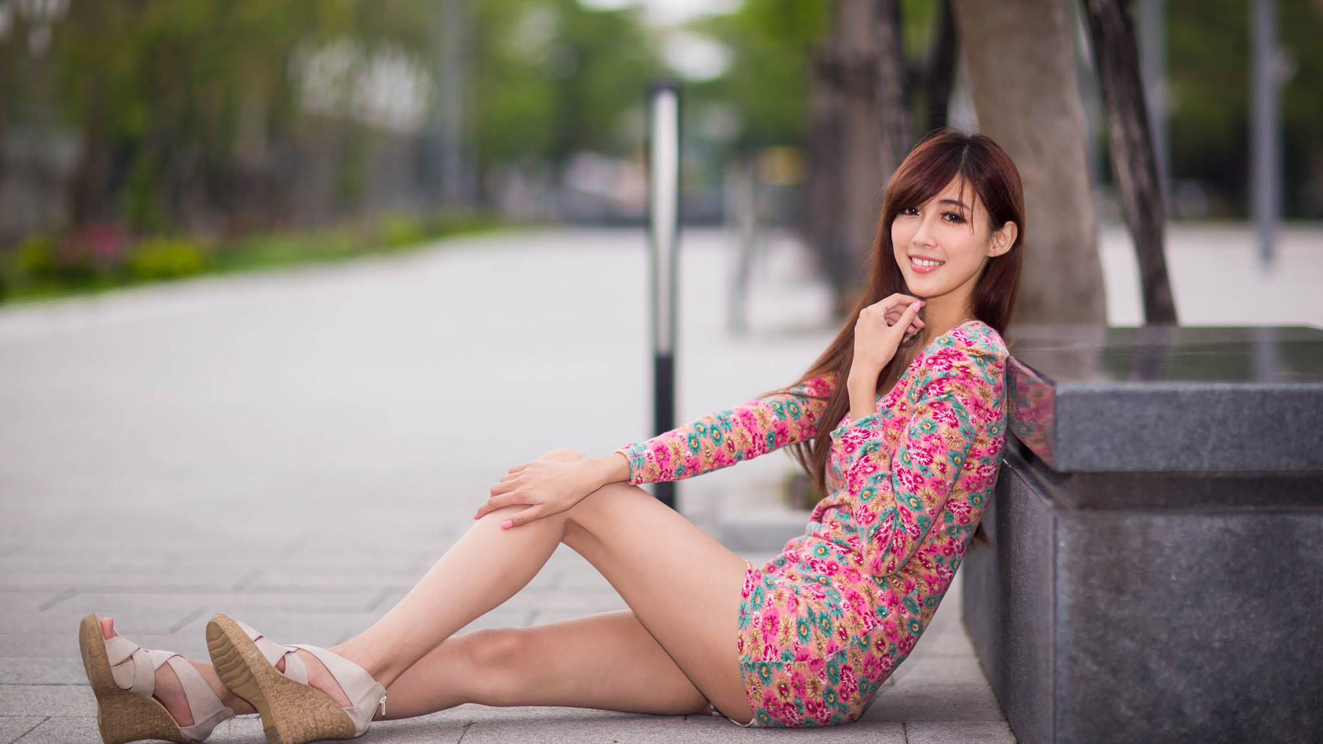 台湾模特廖挺伶，清纯美女壁纸，免费电脑壁纸下载
