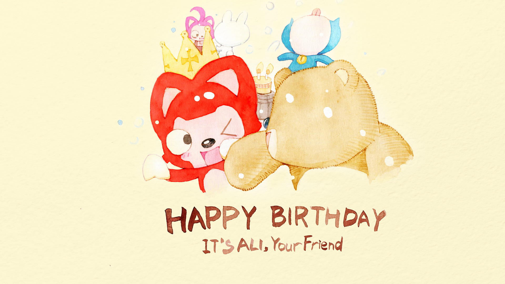 阿狸桌面壁纸 Happy birthday！