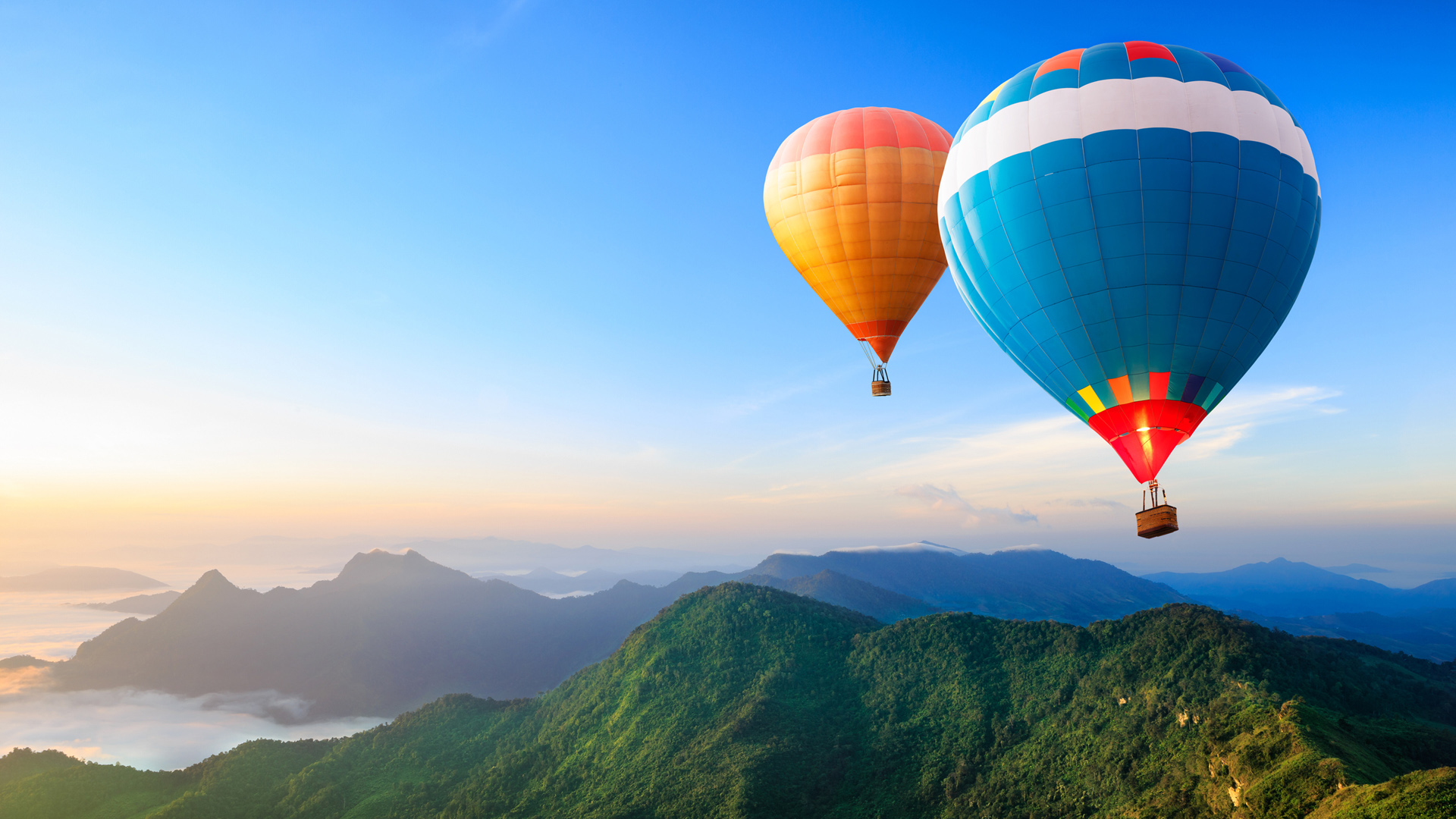 美丽天空热气球2K风景桌面壁纸