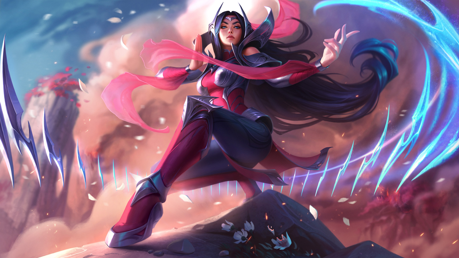 英雄联盟，绝美伊瑞利亚(Irelia)壁纸，免费电脑游戏背景下载